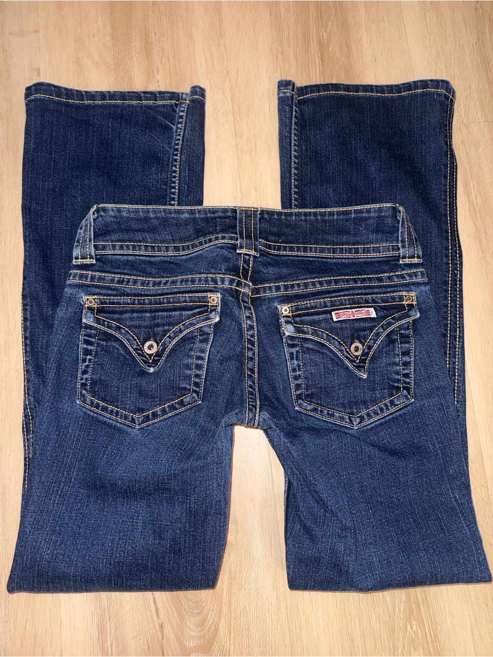 Hudson Jeans Dark Blue Bootcut Jeans with Back Pocket Flap